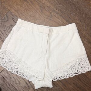 Love Shack Fancy White Lace Trim Shorts size 0